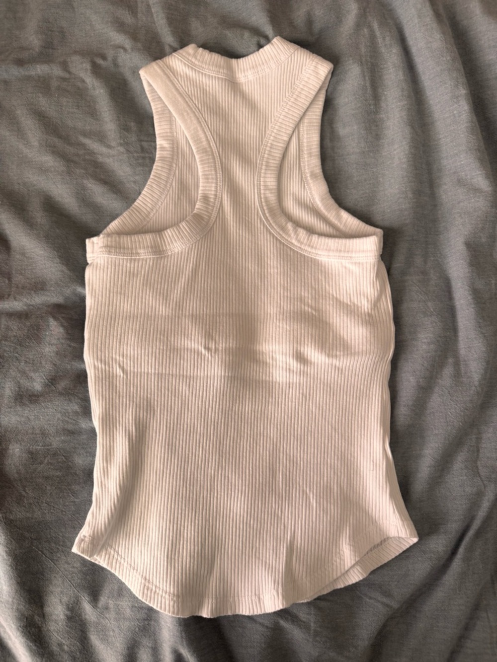 Fabletics White Ribbed High-Neck Racerback Tank - XS - Picture 3 of 4